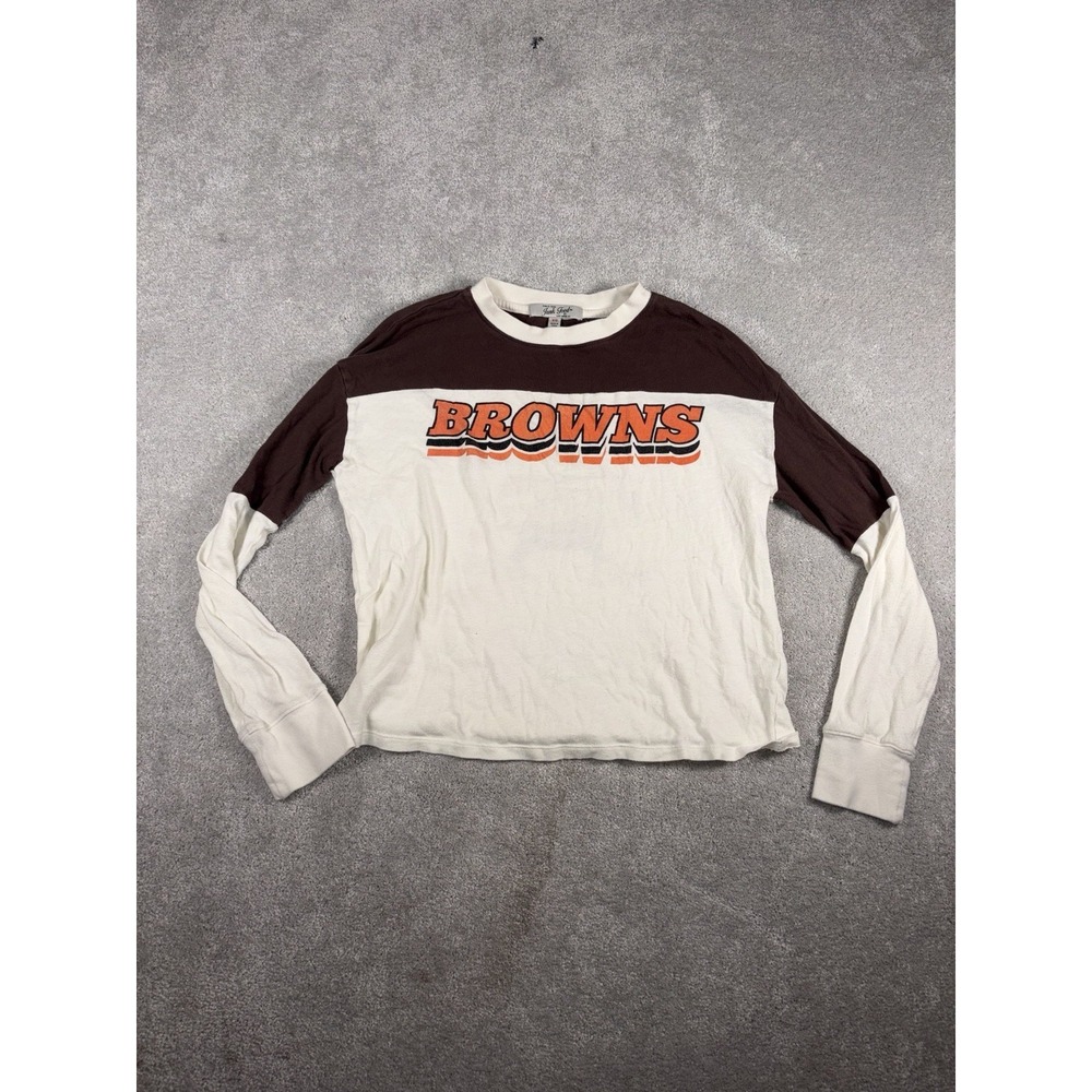 womens‎ junk food long sleeve Shirt cleveland browns graphic tee brownie Xs